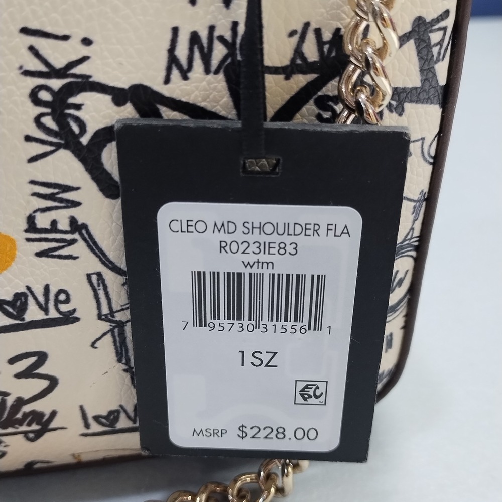 DKNY Cleo Shoulder Bag Womens O/S Multi Chain Link Strap Magnetic Flap Closure - Picture 7 of 13
